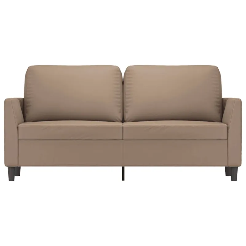 Dvivietė sofa, kapučino spalvos, 140cm, dirbtinė oda