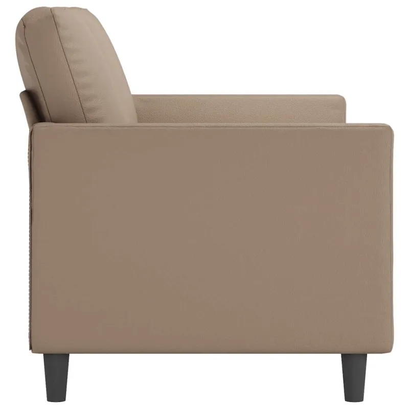 Dvivietė sofa, kapučino spalvos, 140cm, dirbtinė oda