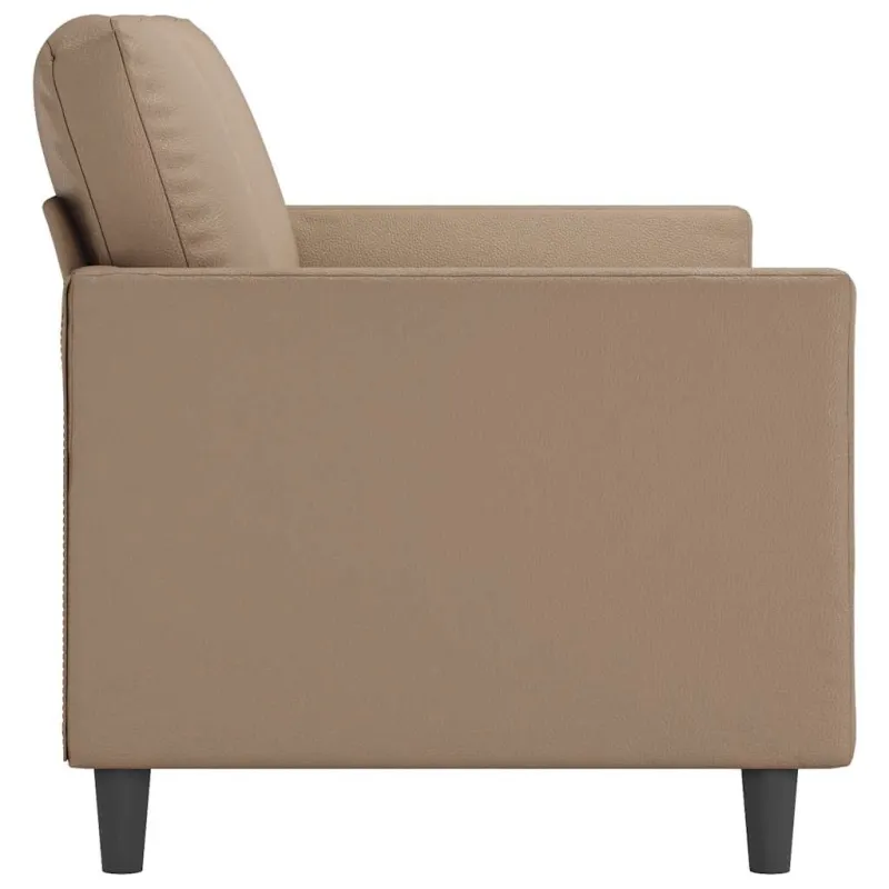 Trivietė sofa, kapučino spalvos, 180cm, dirbtinė oda
