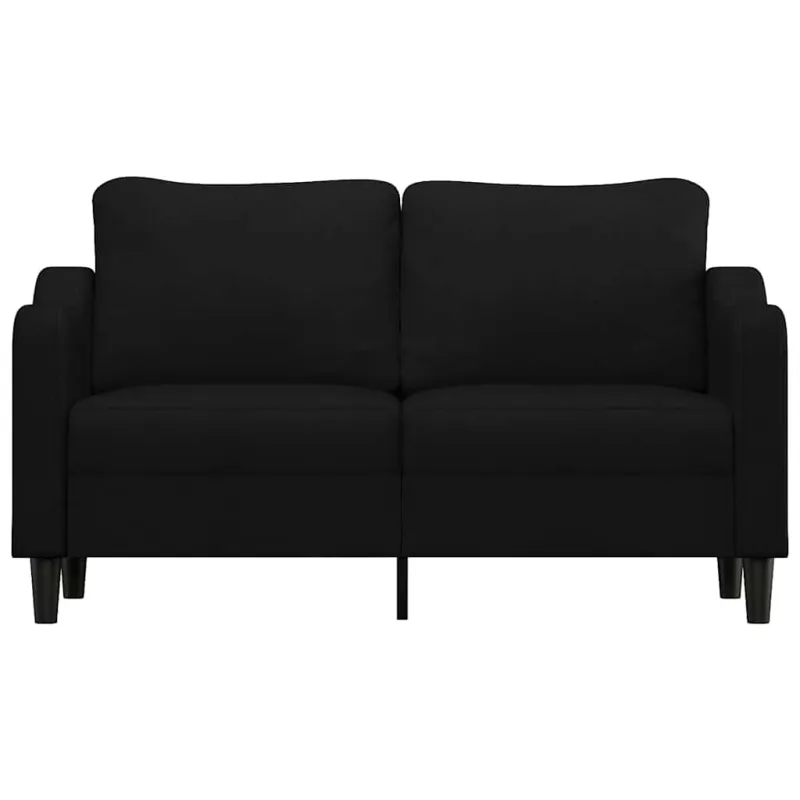 Dvivietė sofa, juodos spalvos, 140cm, audinys