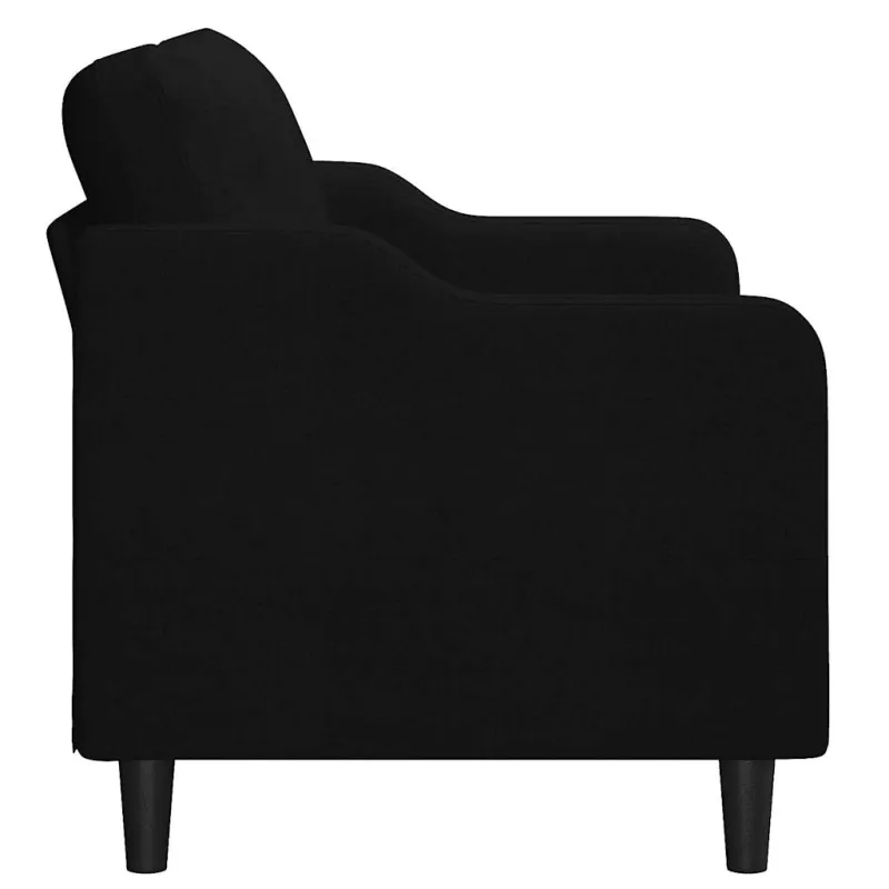 Dvivietė sofa, juodos spalvos, 140cm, audinys