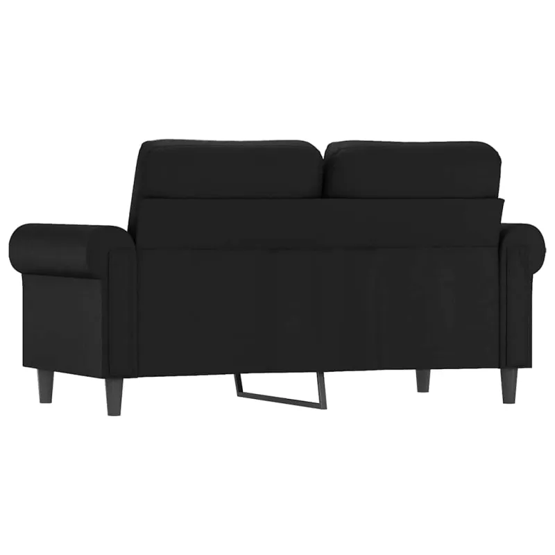 Dvivietė sofa, juodos spalvos, 120cm, dirbtinė oda