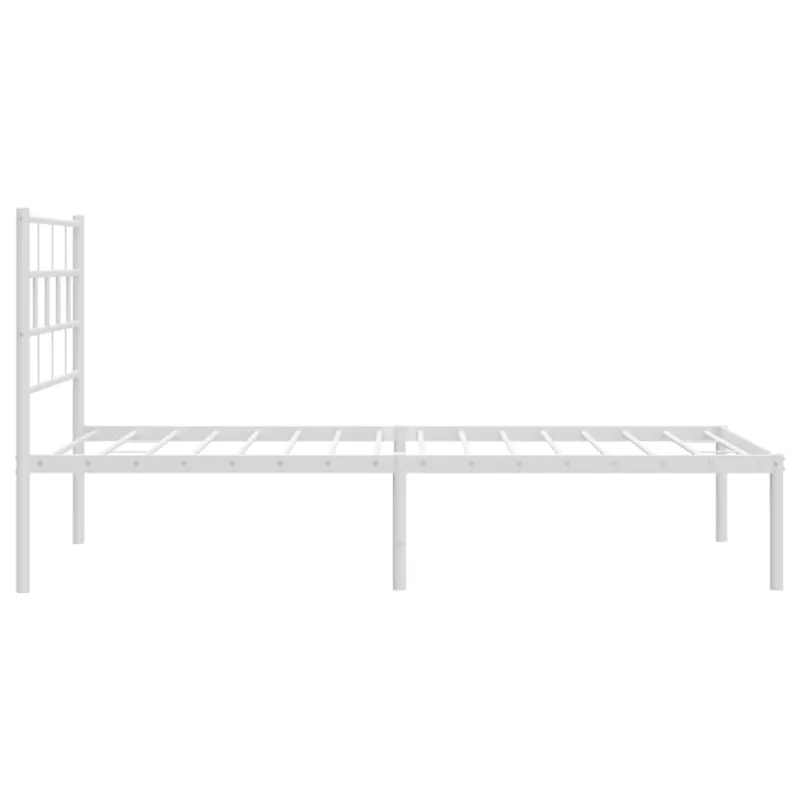 Lovos rėmas be čiužinio, baltas, 75x190cm, metalas
