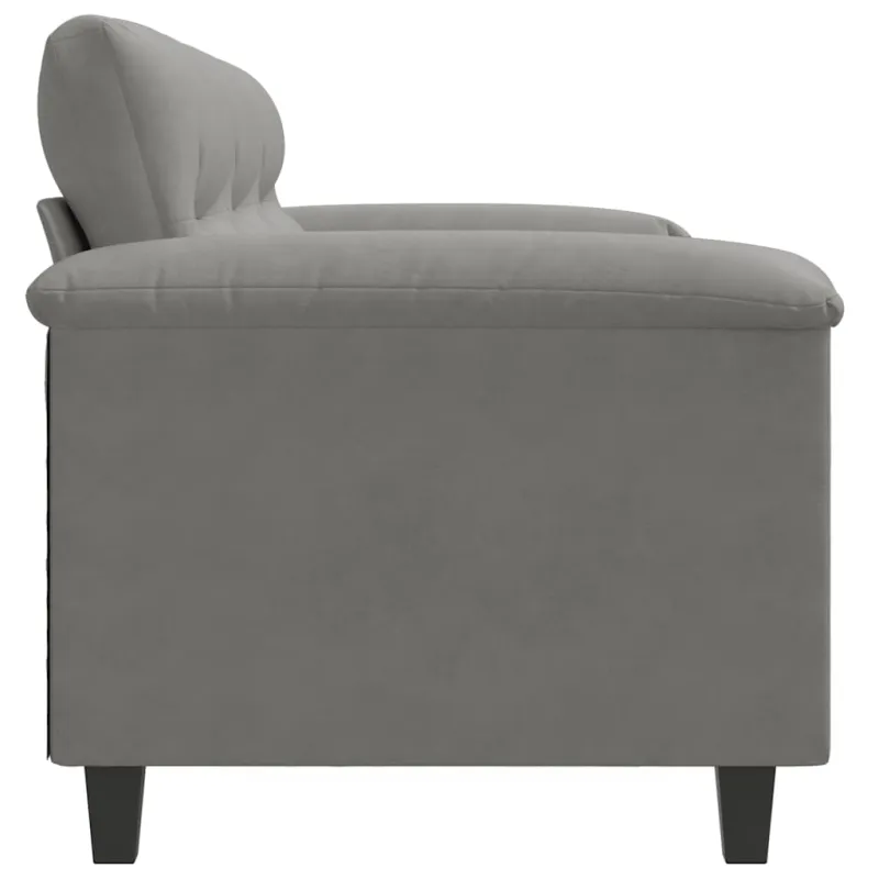 Trivietė sofa, tamsiai pilka, 180cm, mikropluošto audinys