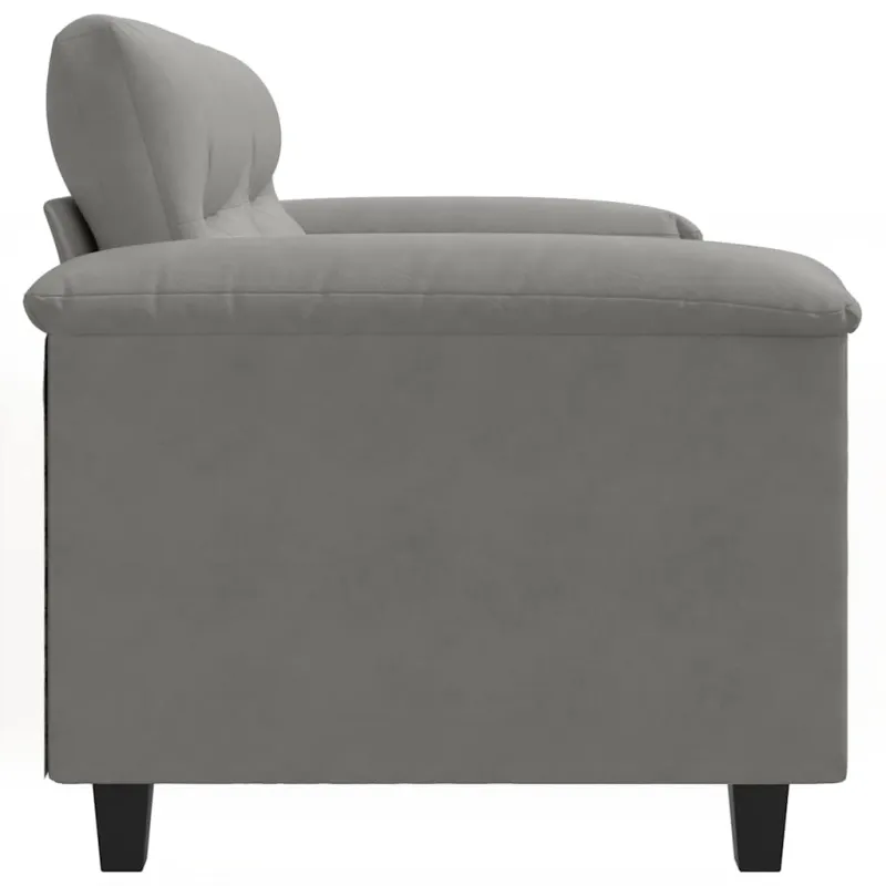 Dvivietė sofa, tamsiai pilka, 120cm, mikropluošto audinys