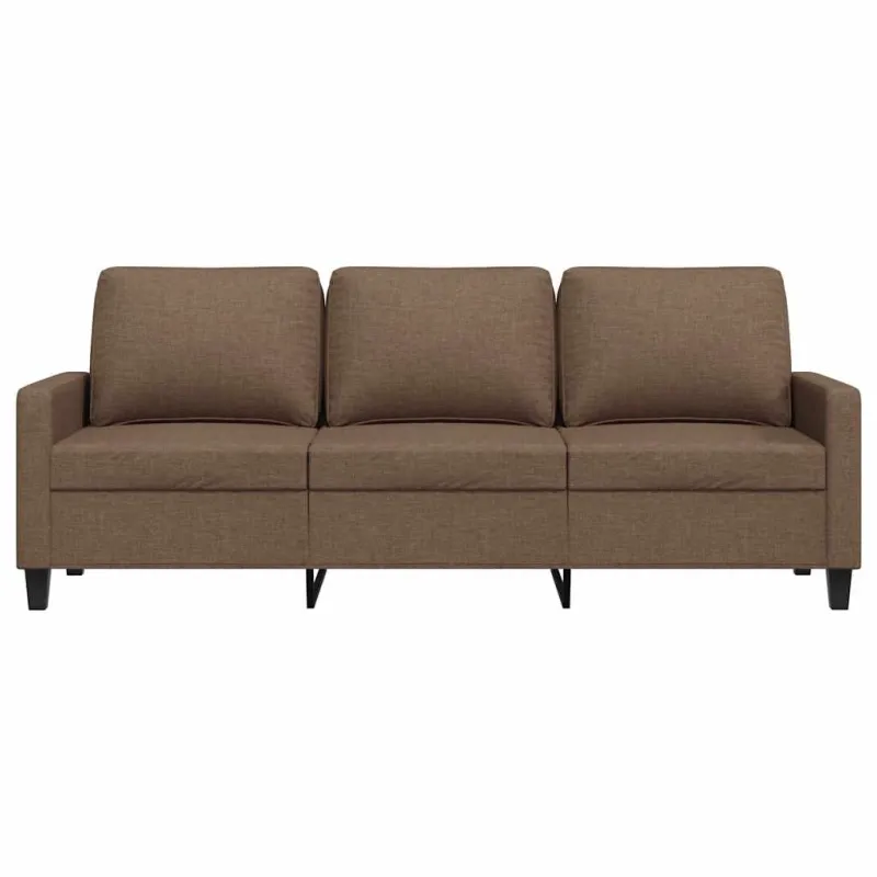 Trivietė sofa, rudos spalvos, 180cm, audinys