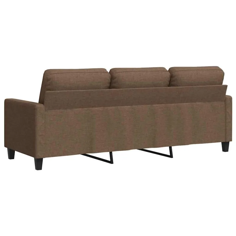 Trivietė sofa, rudos spalvos, 180cm, audinys