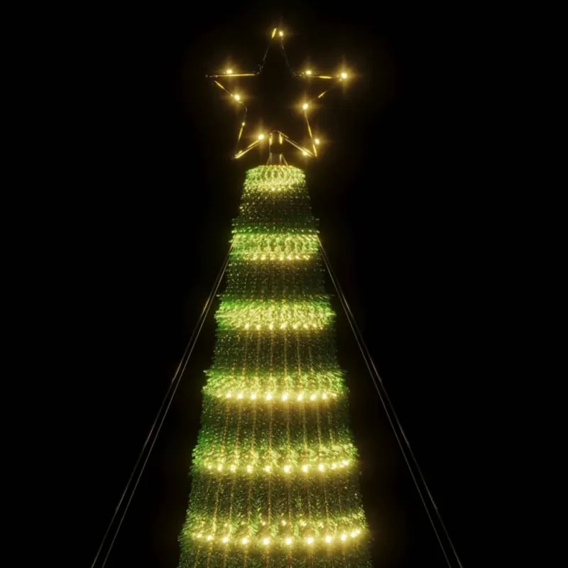 LED Kalėdų eglutė 688 LEDs Šilta Balta 300 cm