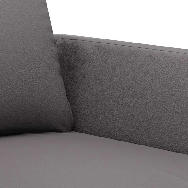 Dvivietė sofa, pilkos spalvos, 140cm, dirbtinė oda