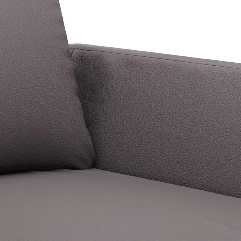 Trivietė sofa, pilkos spalvos, 180cm, dirbtinė oda