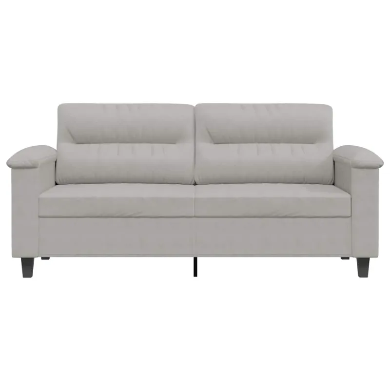 Dvivietė sofa, šviesiai pilka, 140cm, mikropluošto audinys