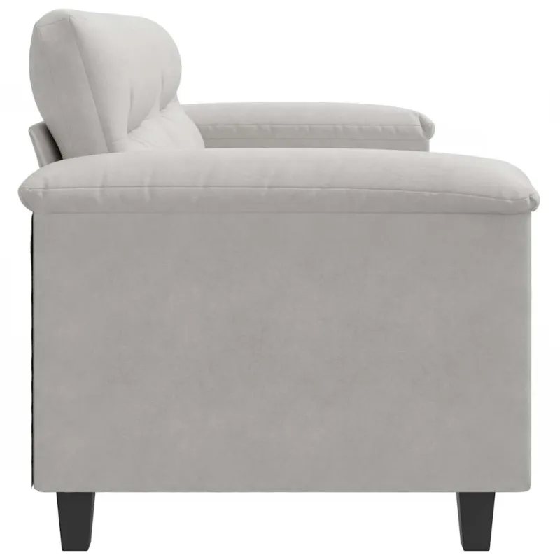 Dvivietė sofa, šviesiai pilka, 140cm, mikropluošto audinys