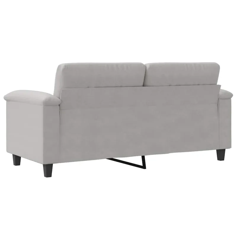 Dvivietė sofa, šviesiai pilka, 140cm, mikropluošto audinys