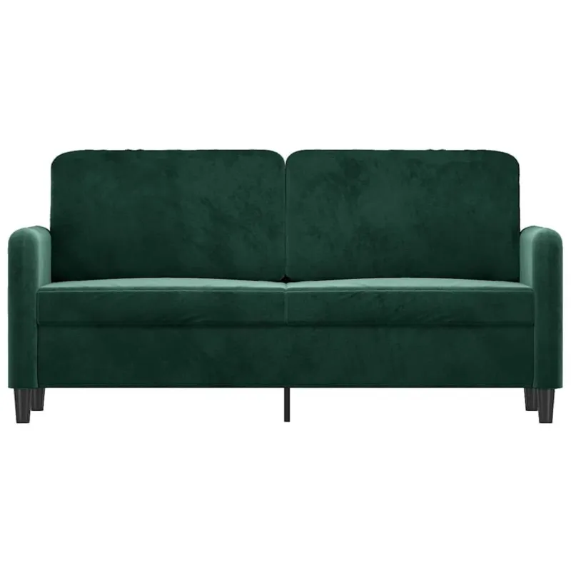 Dvivietė sofa, tamsiai žalios spalvos, 140cm, aksomas