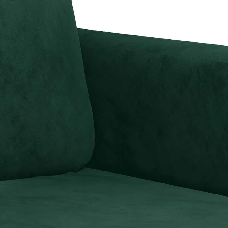 Dvivietė sofa, tamsiai žalios spalvos, 140cm, aksomas