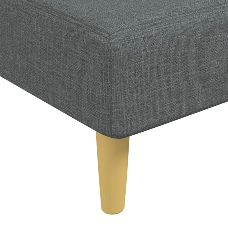 L formos sofa-lova, tamsiai pilka, 279x140x70cm, audinys