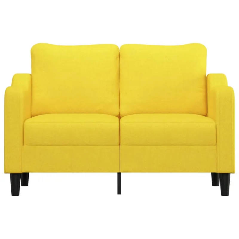 Dvivietė sofa, šviesiai geltonos spalvos, 120cm, audinys
