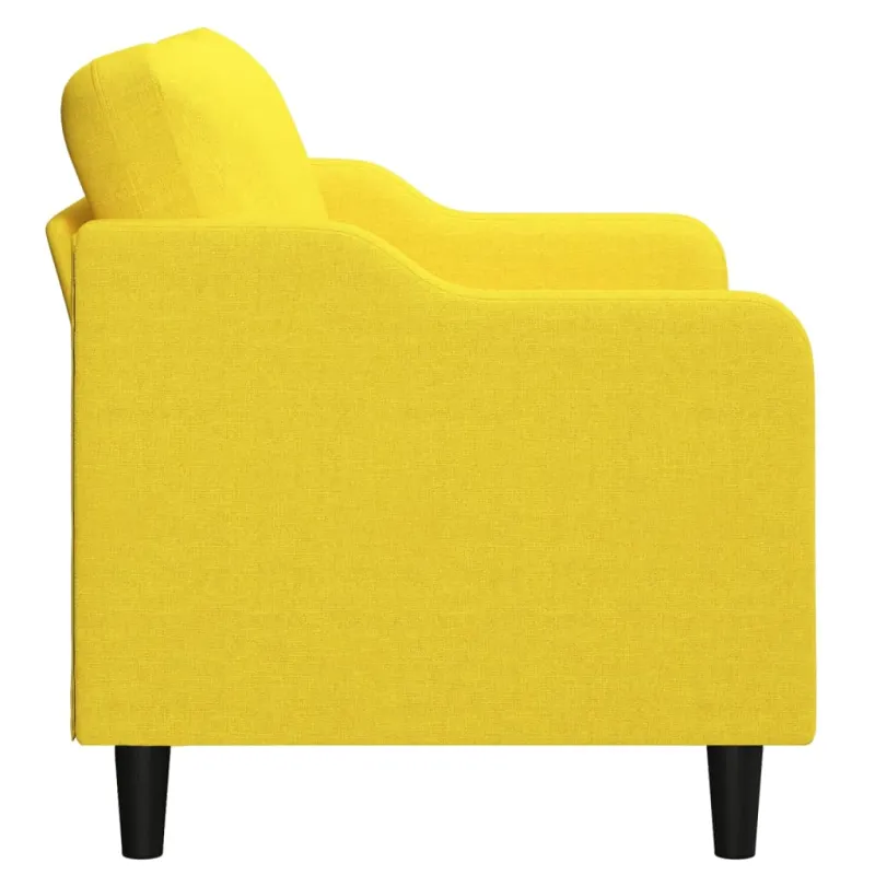 Dvivietė sofa, šviesiai geltonos spalvos, 120cm, audinys