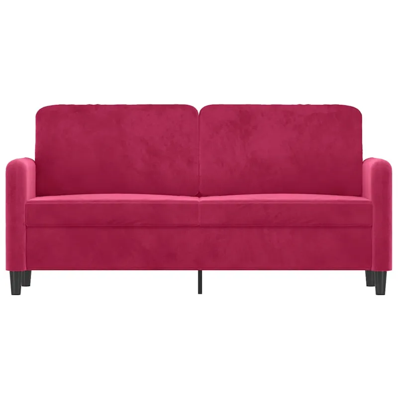 Dvivietė sofa, raudonojo vyno spalvos, 140cm, aksomas