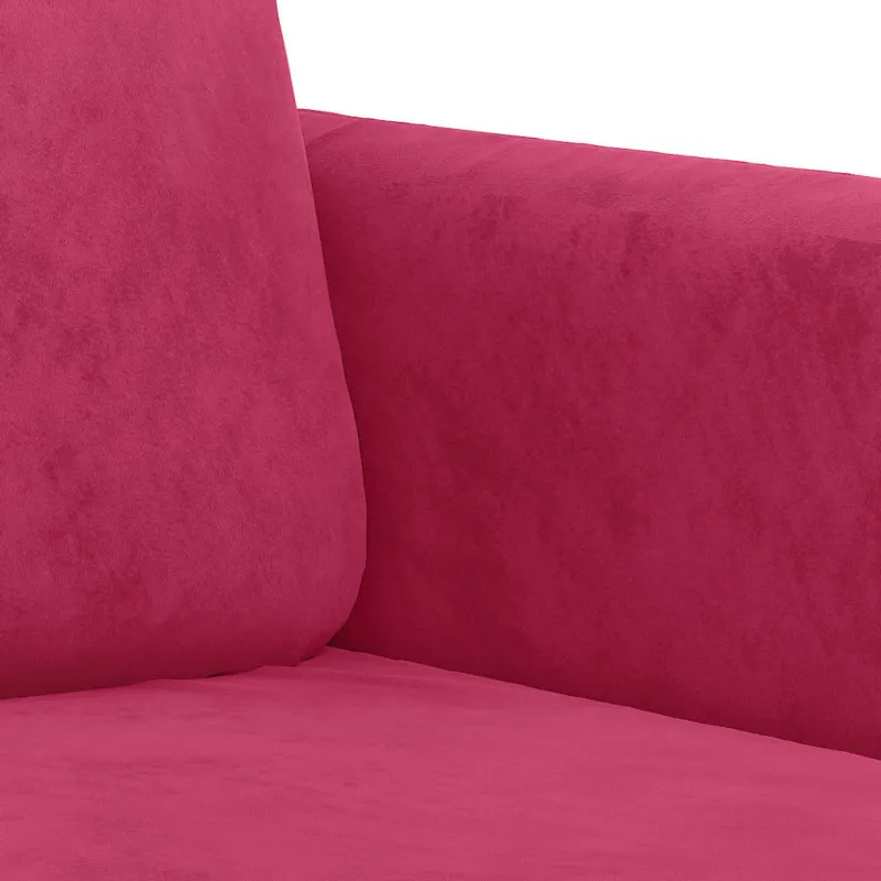 Dvivietė sofa, raudonojo vyno spalvos, 140cm, aksomas