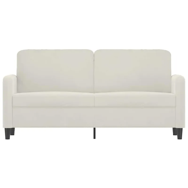 Dvivietė sofa, kreminės spalvos, 140cm, aksomas