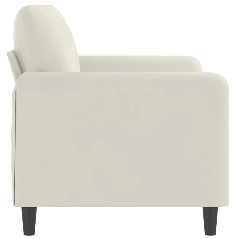 Dvivietė sofa, kreminės spalvos, 140cm, aksomas