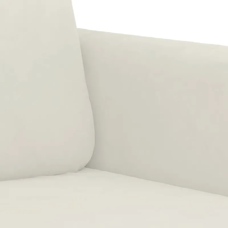 Dvivietė sofa, kreminės spalvos, 140cm, aksomas