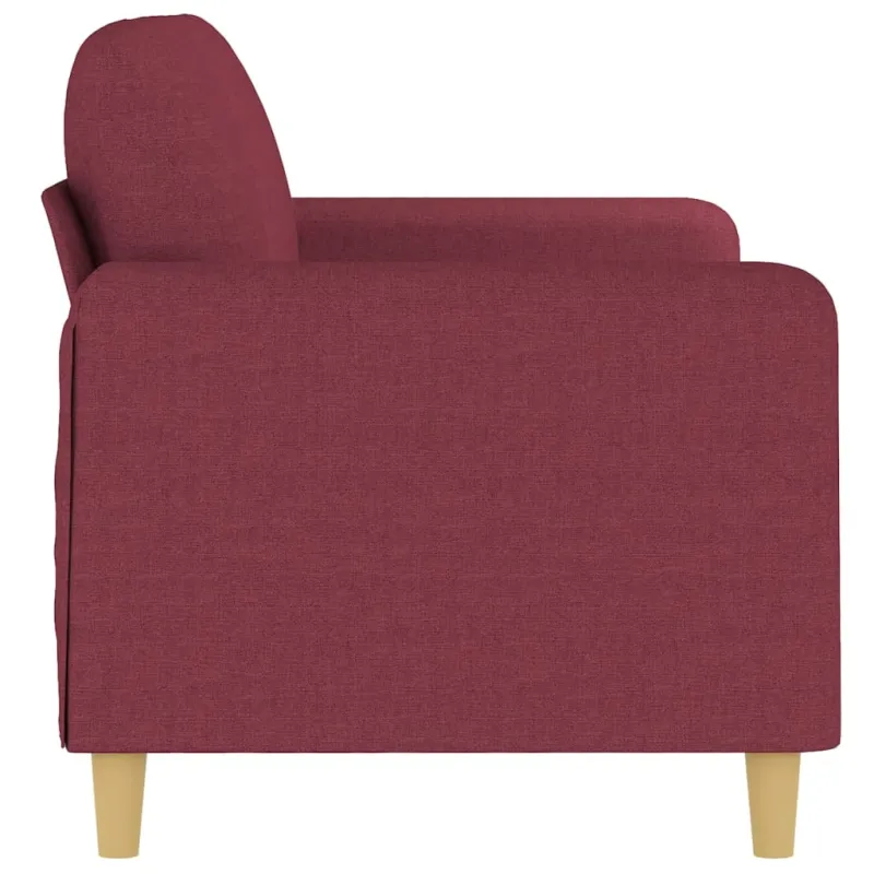 Dvivietė sofa, raudonojo vyno spalvos, 140cm, audinys