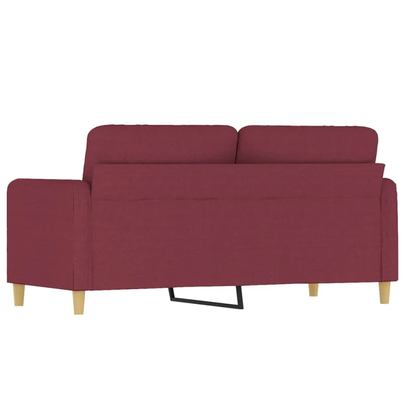 Dvivietė sofa, raudonojo vyno spalvos, 140cm, audinys