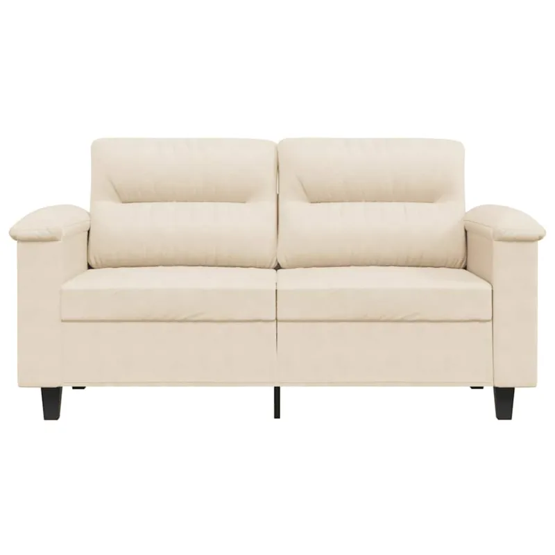 Dvivietė sofa, smėlio spalvos, 120cm, mikropluošto audinys