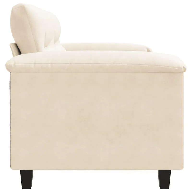 Dvivietė sofa, smėlio spalvos, 120cm, mikropluošto audinys