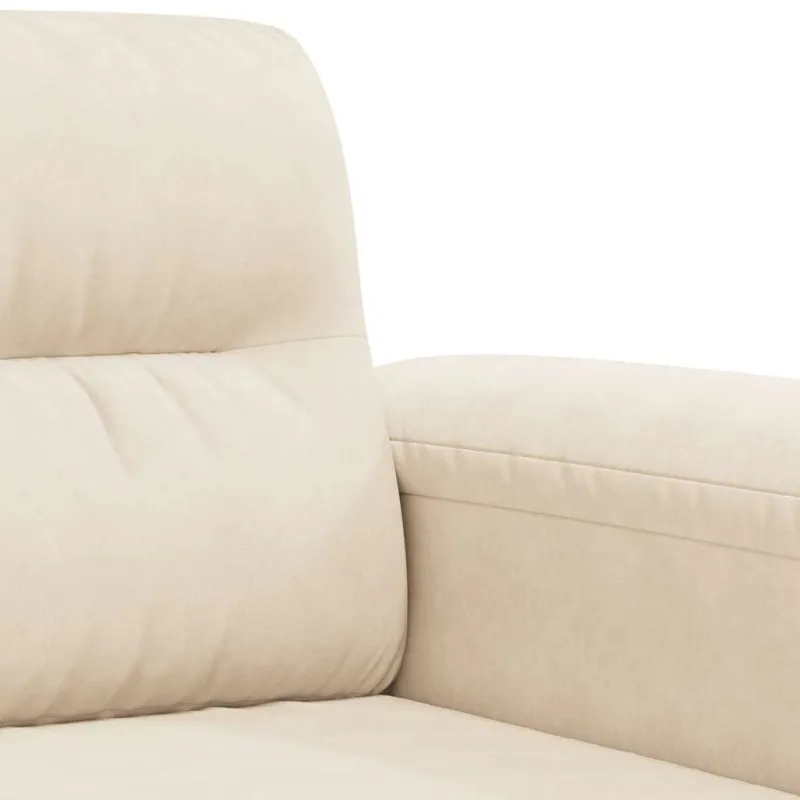 Dvivietė sofa, smėlio spalvos, 120cm, mikropluošto audinys
