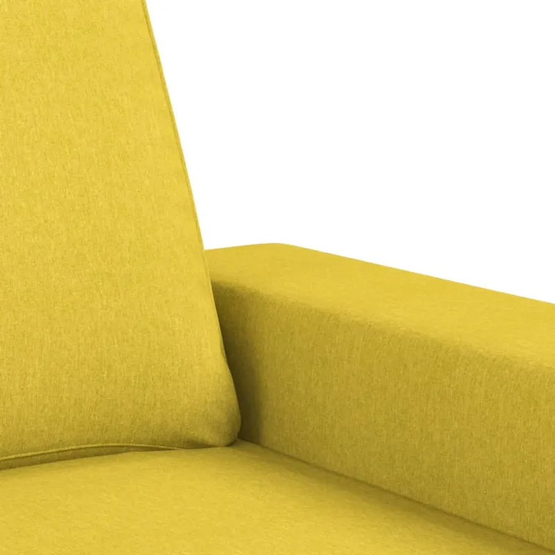 Trivietė sofa, šviesiai geltonos spalvos, 180cm, audinys