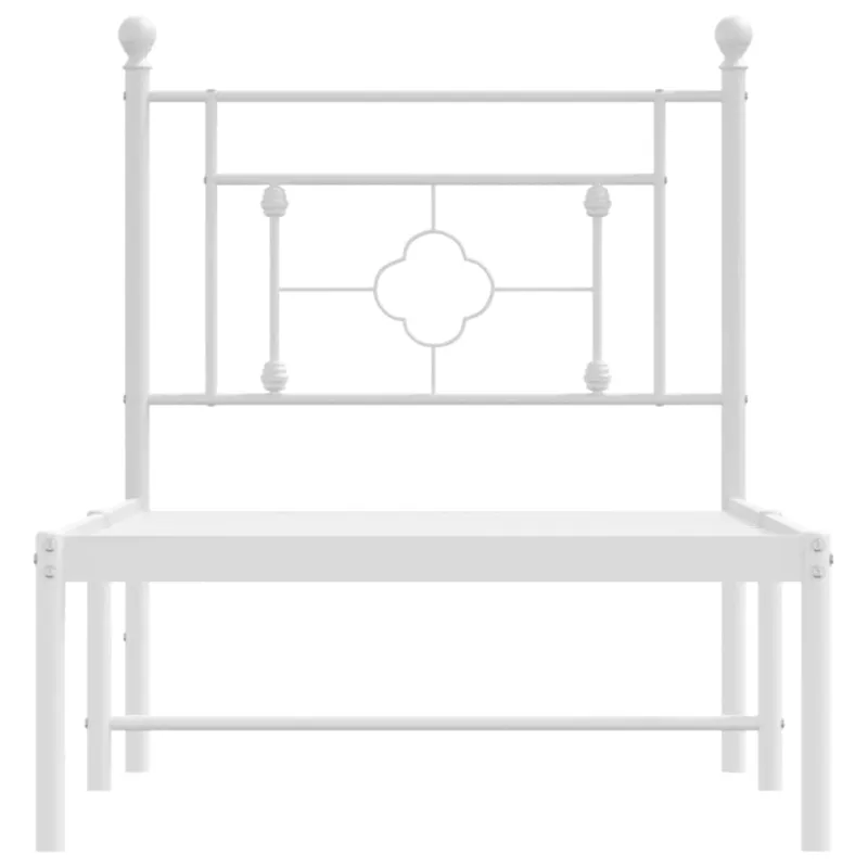 Lovos rėmas be čiužinio, baltas, 75x190cm, metalas