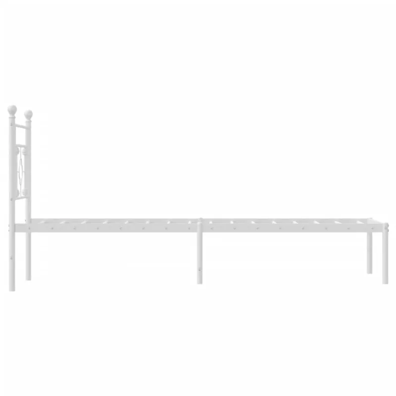 Lovos rėmas be čiužinio, baltas, 75x190cm, metalas