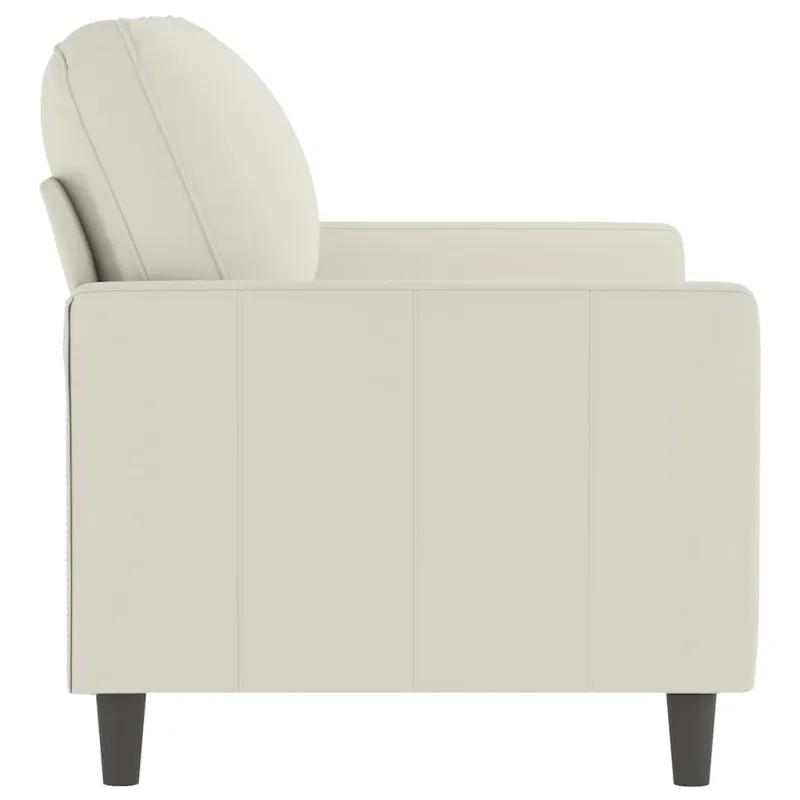 Dvivietė sofa, kreminės spalvos, 120cm, aksomas