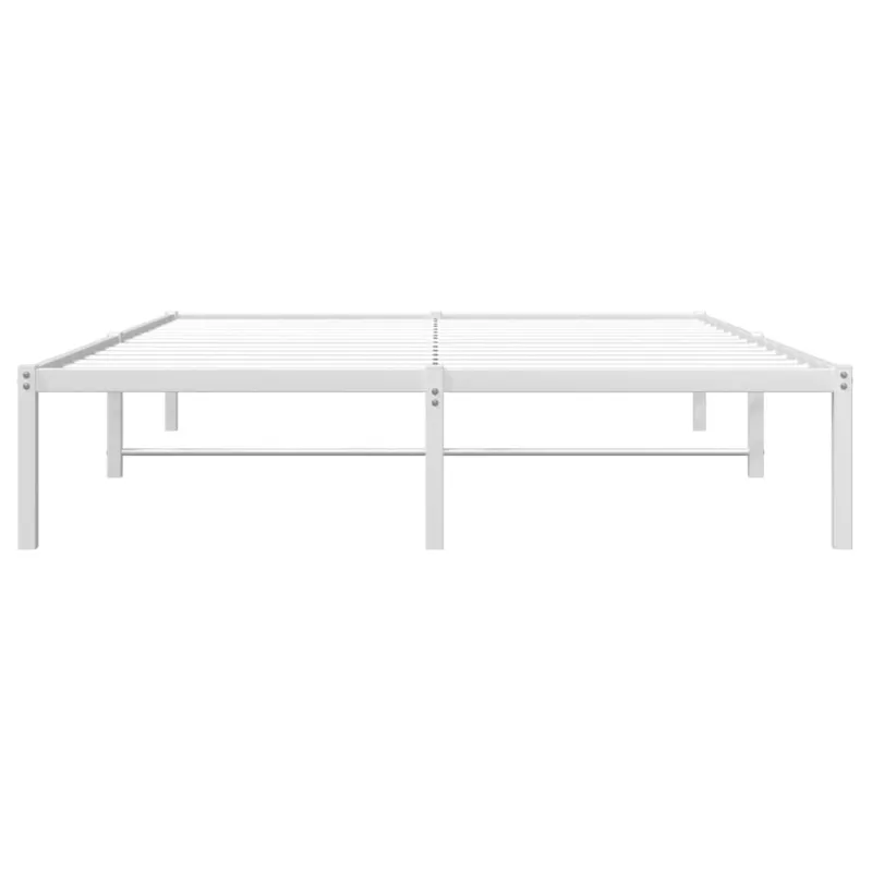 Metalinis lovos rėmas, baltos spalvos, 135x190cm