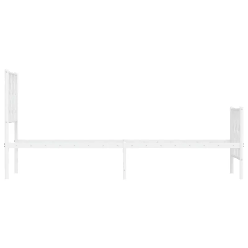 Lovos rėmas su galvūgaliu/kojūgaliu, baltas, 75x190cm, metalas
