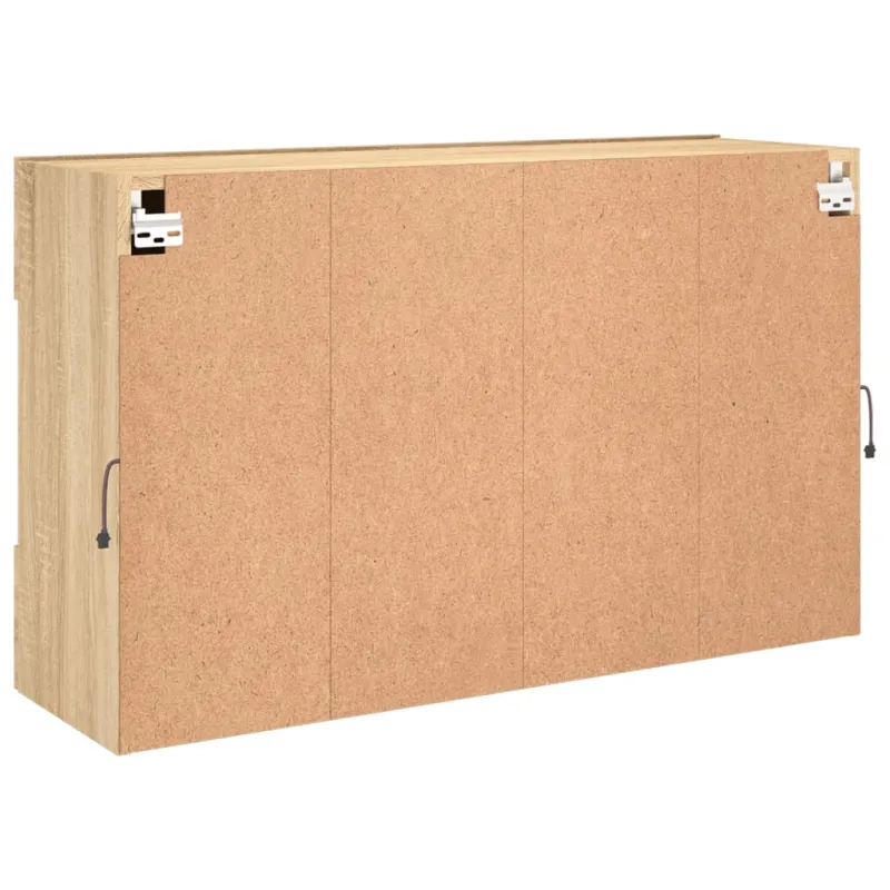 Sieninė TV spintelė su LED lemputėmis, ąžuolo, 98,5x30x60,5cm