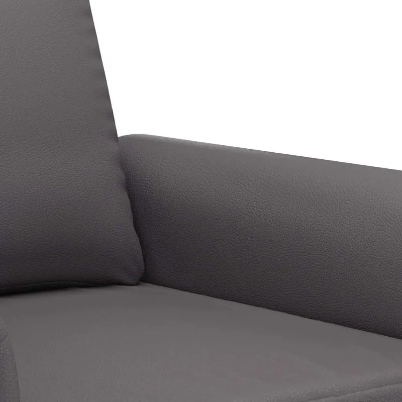 Dvivietė sofa, pilkos spalvos, 120cm, dirbtinė oda