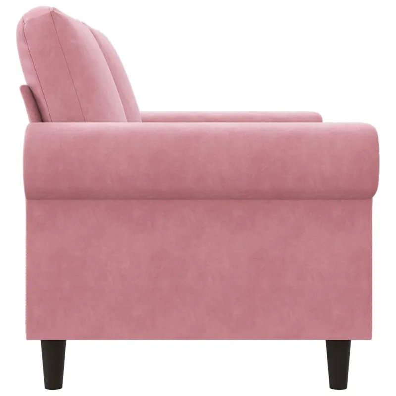 Dvivietė sofa, rožinės spalvos, 120cm, aksomas