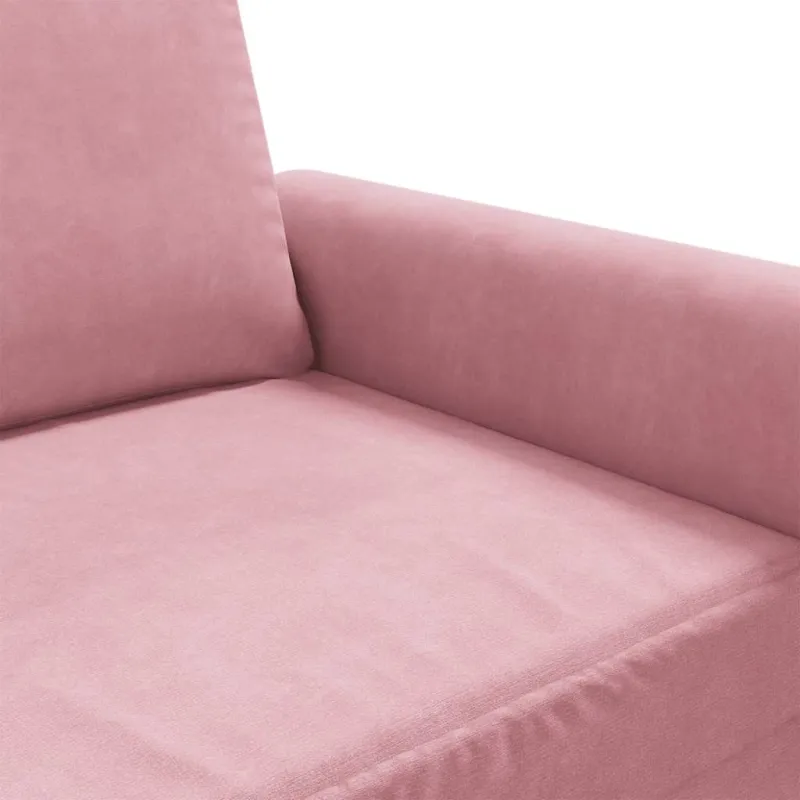 Dvivietė sofa, rožinės spalvos, 120cm, aksomas