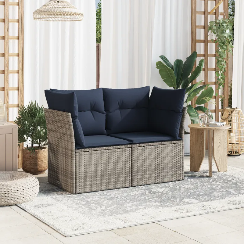 Sodo sofa | su pagalve Pilka 124 x 62 x 69 cm poliratanas