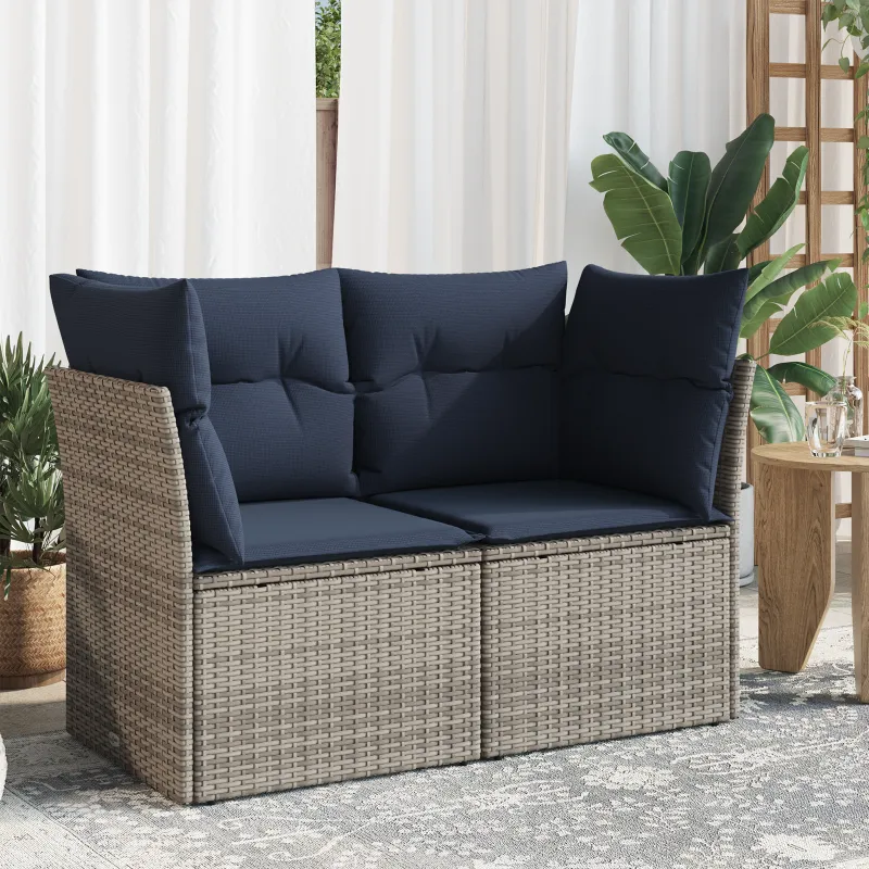 Sodo sofa | su pagalve Pilka 124 x 62 x 69 cm poliratanas
