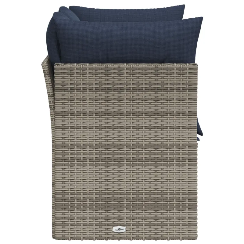 Sodo sofa | su pagalve Pilka 124 x 62 x 69 cm poliratanas