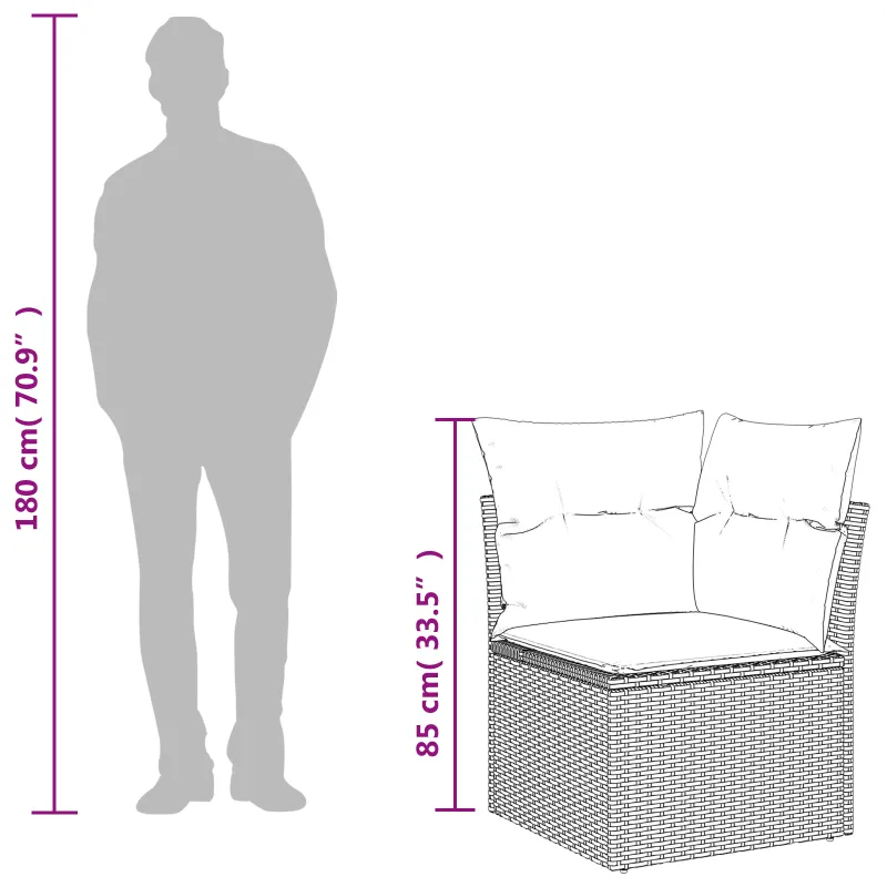 Sodo sofa | su pagalve Ruda 62 x 62 x 69 cm poliratanas