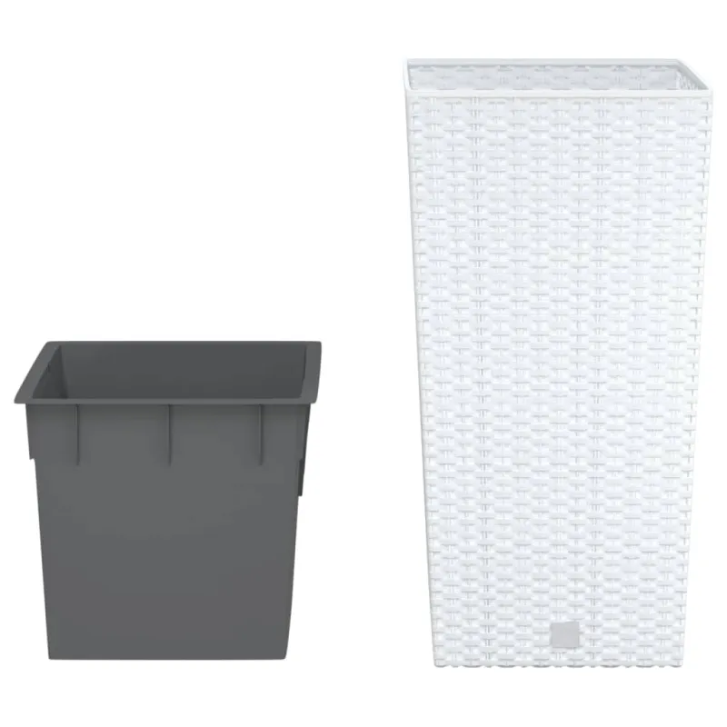 Lovelis su išimamu įdėklu, baltas, 11/26,5l, PP ratanas