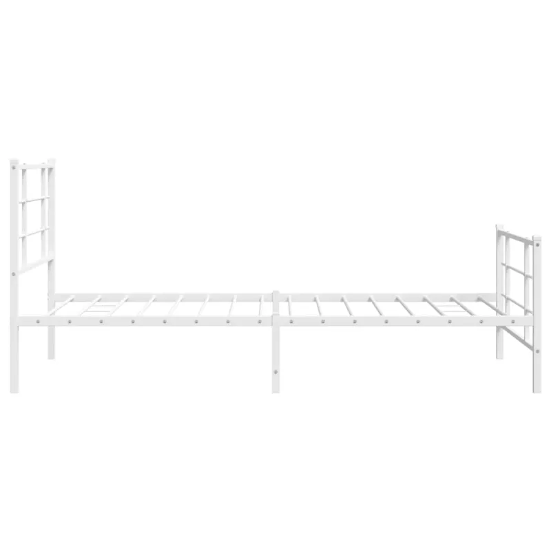 Lovos rėmas su galvūgaliu/kojūgaliu, baltas, 107x203cm, metalas