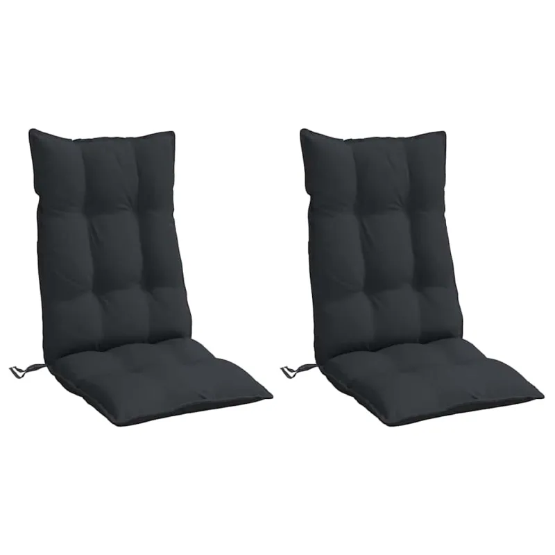 Kėdės pagalvėlės, 2vnt., juodos spalvos, oksfordo audinys