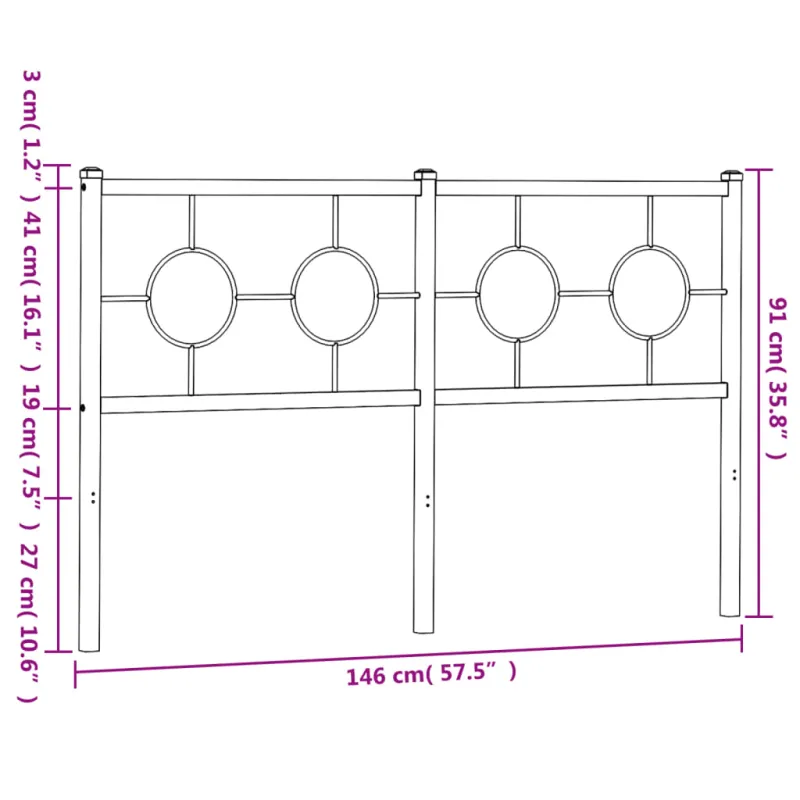 Metalinis pakaitinis galvūgalis, baltos spalvos, 140cm